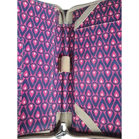 FOSSIL Key Per Tablet Book Kindle Cover/Organizer Canvas Floral Zip Closure - Picture 6 of 12